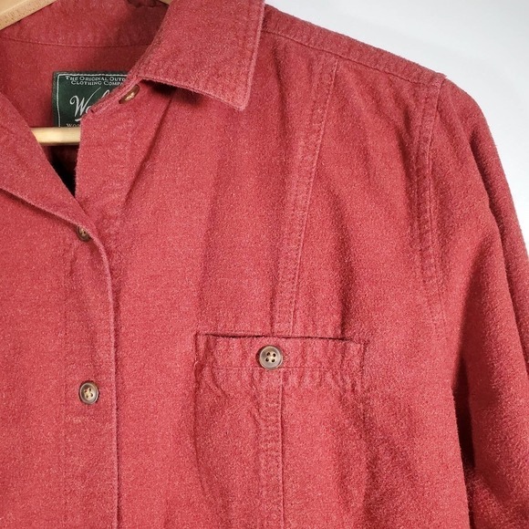Woolrich Flannel Button Down Ruby Heather Size Large - Picture 2 of 9